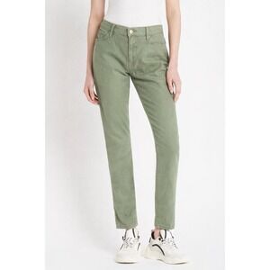 FRAME Le Garcon Jeans Green Washed Military Slim Boyfriend Pants 32x29